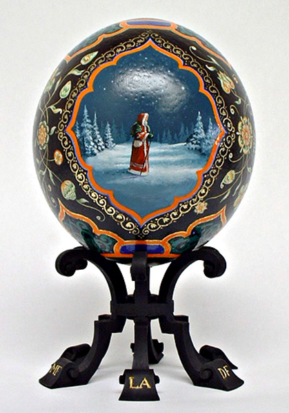 Christmas Ostrich Egg