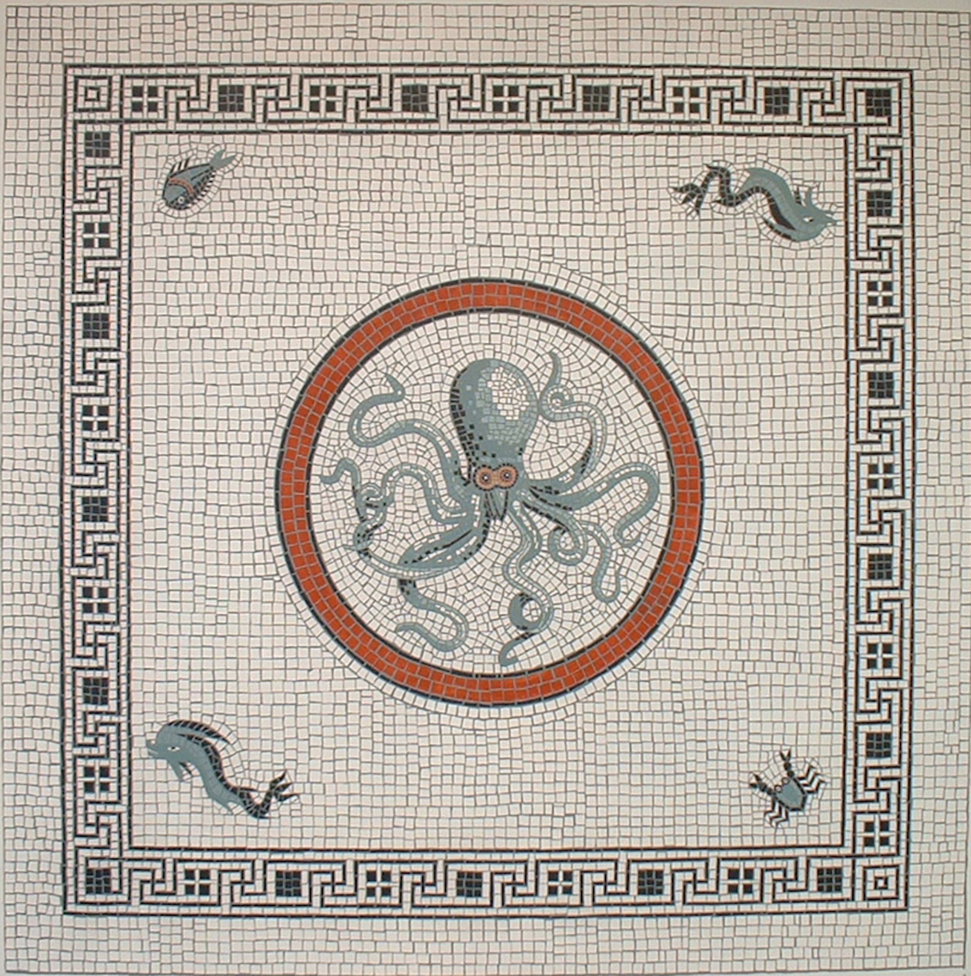 Decorative mural with classical ornament